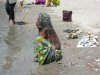 una donna sadhu al Gange